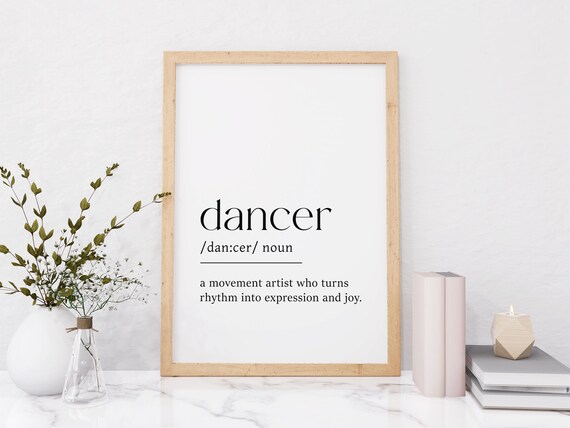 Dancer Definition Movement Artist Rhythm Expression Gift Poster