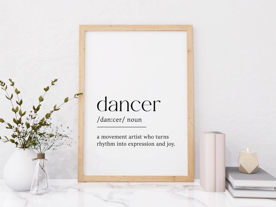 Dancer Definition Movement Artist Rhythm Expression Gift Poster