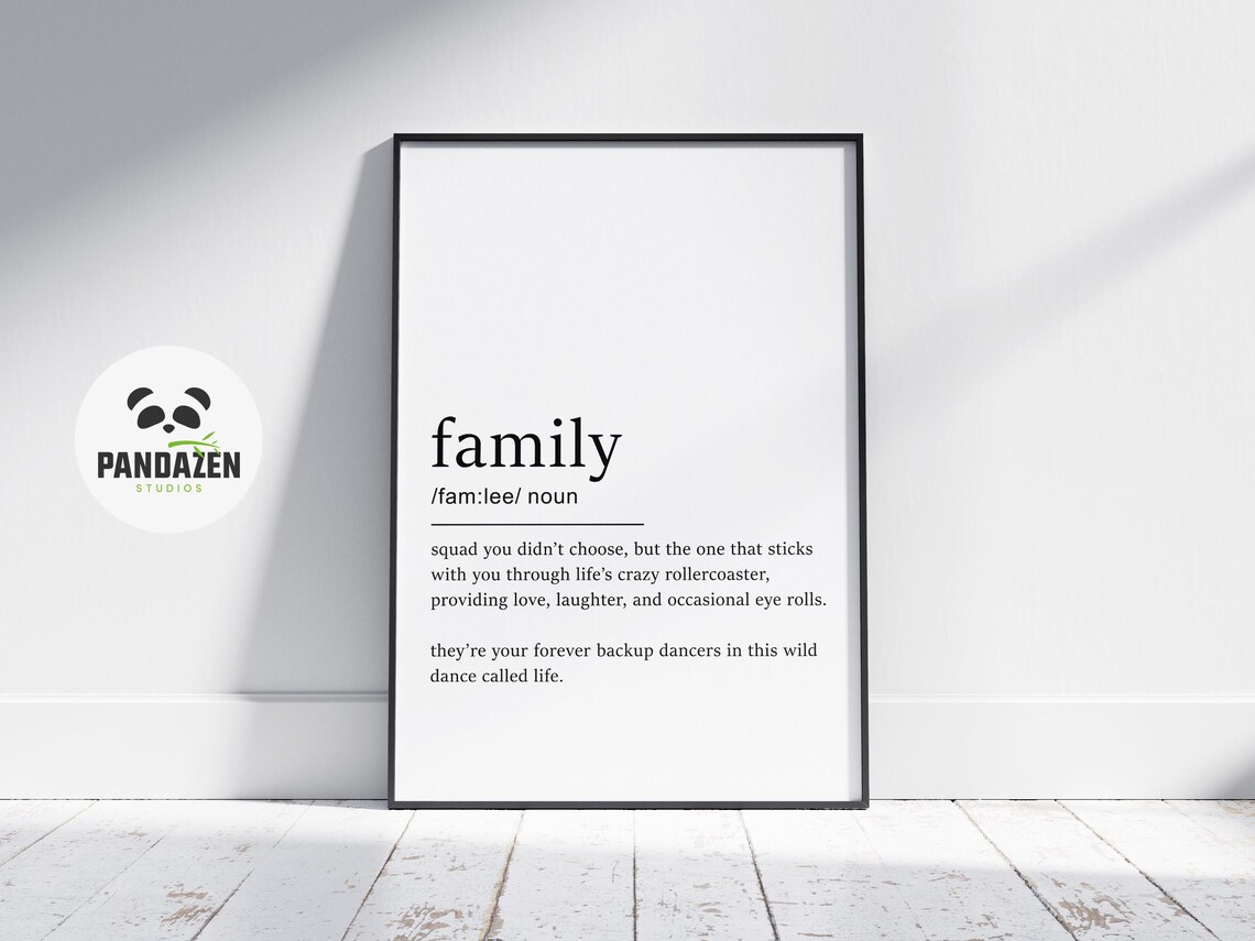 Family Definition Poster, Dictionary Style Art Print - Image 3