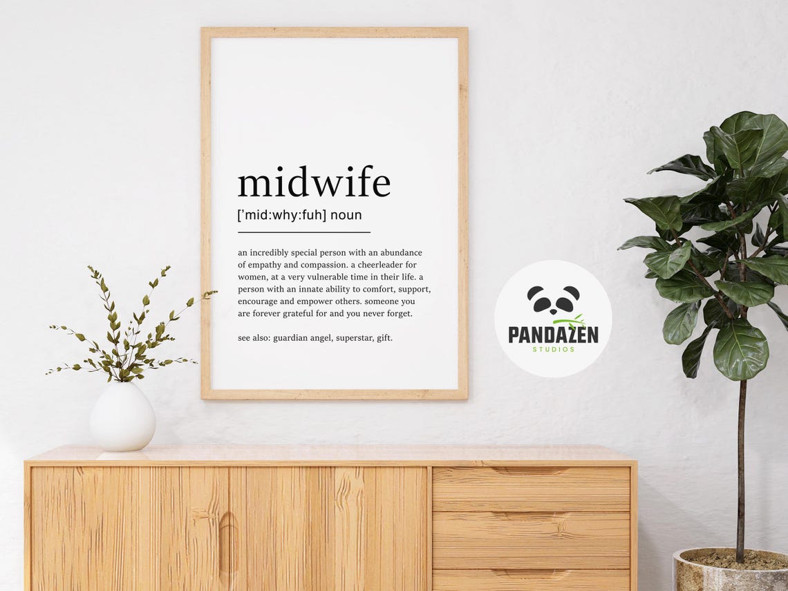 Midwife Definition Guardian Angel Empathy Gift Dictionary Poster - Image 6