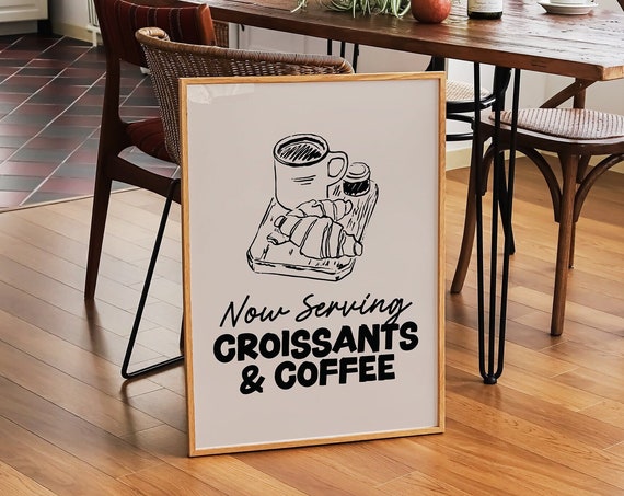 Aesthetic Kitchen Decor Trendy Kitchen Prints Black And White College Apartment Decor Girly Wall Art Coffee Posters Coffee Bar Print
