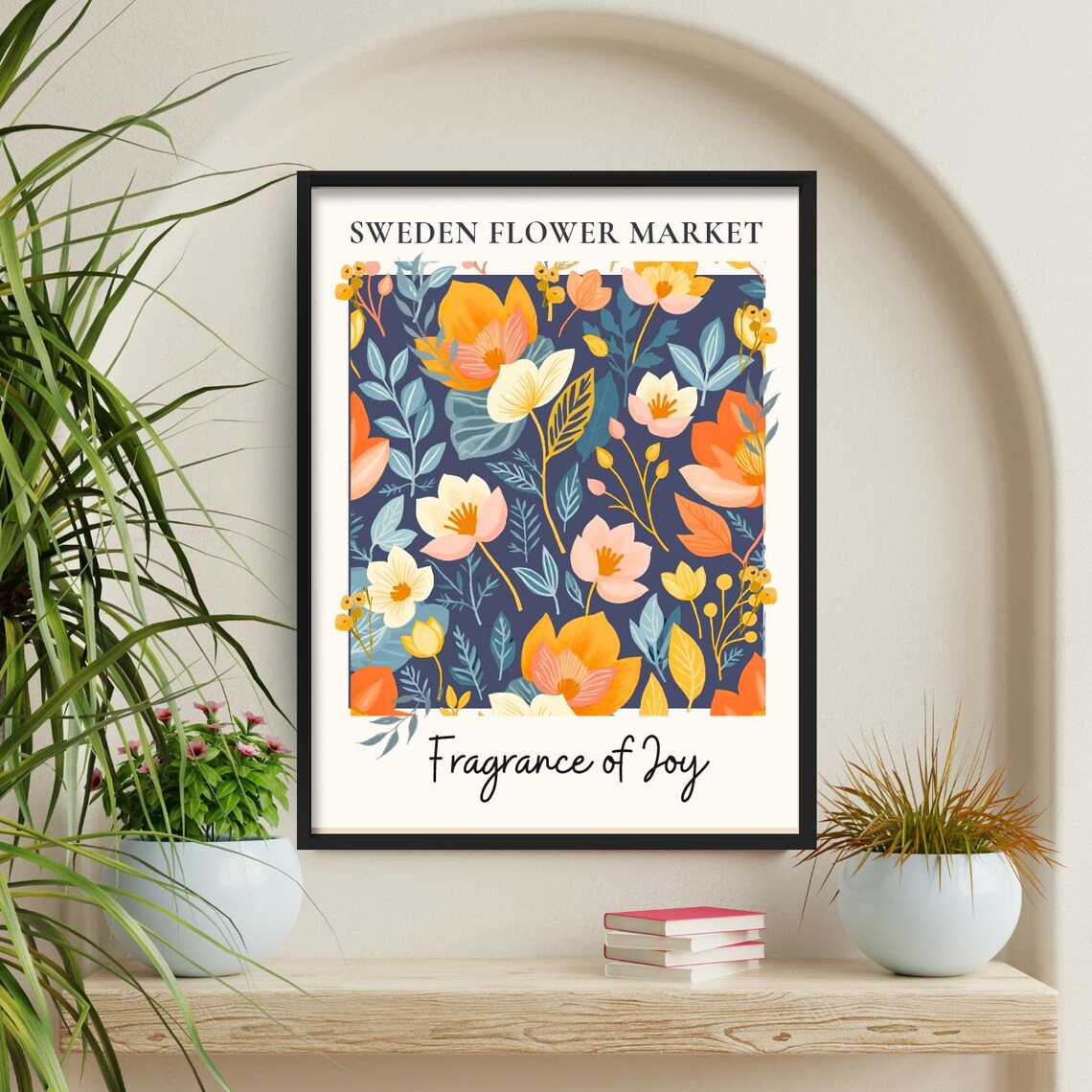 Flower Market Sweden Boho Floral Botanical Poster - Image 2