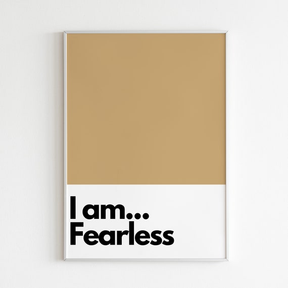 I Am Fearless Art Print, Kids Nursery Decor