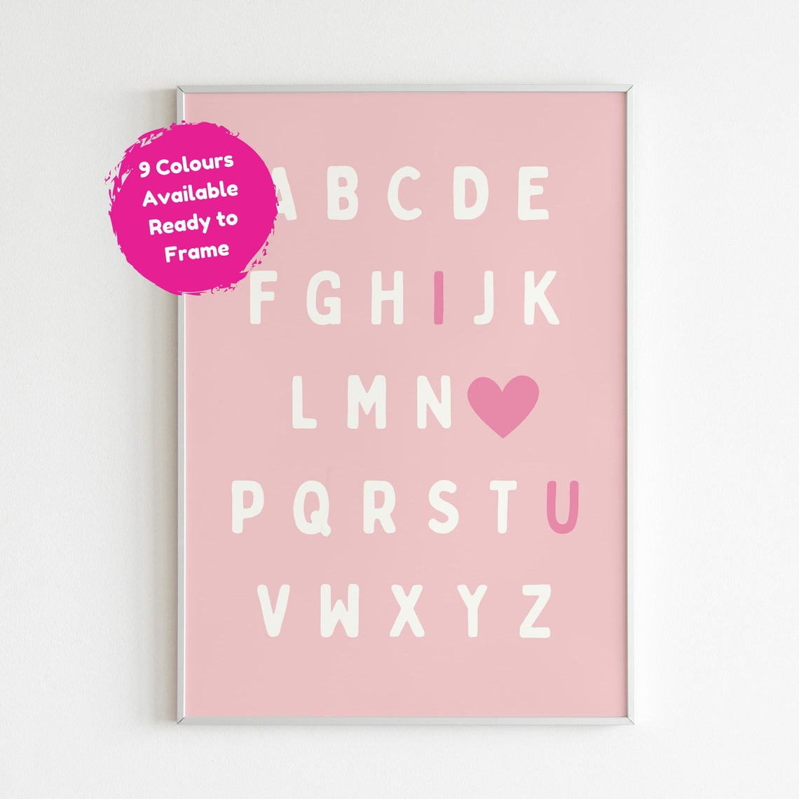 I Love You Print, Cute Alphabet Nursery Art