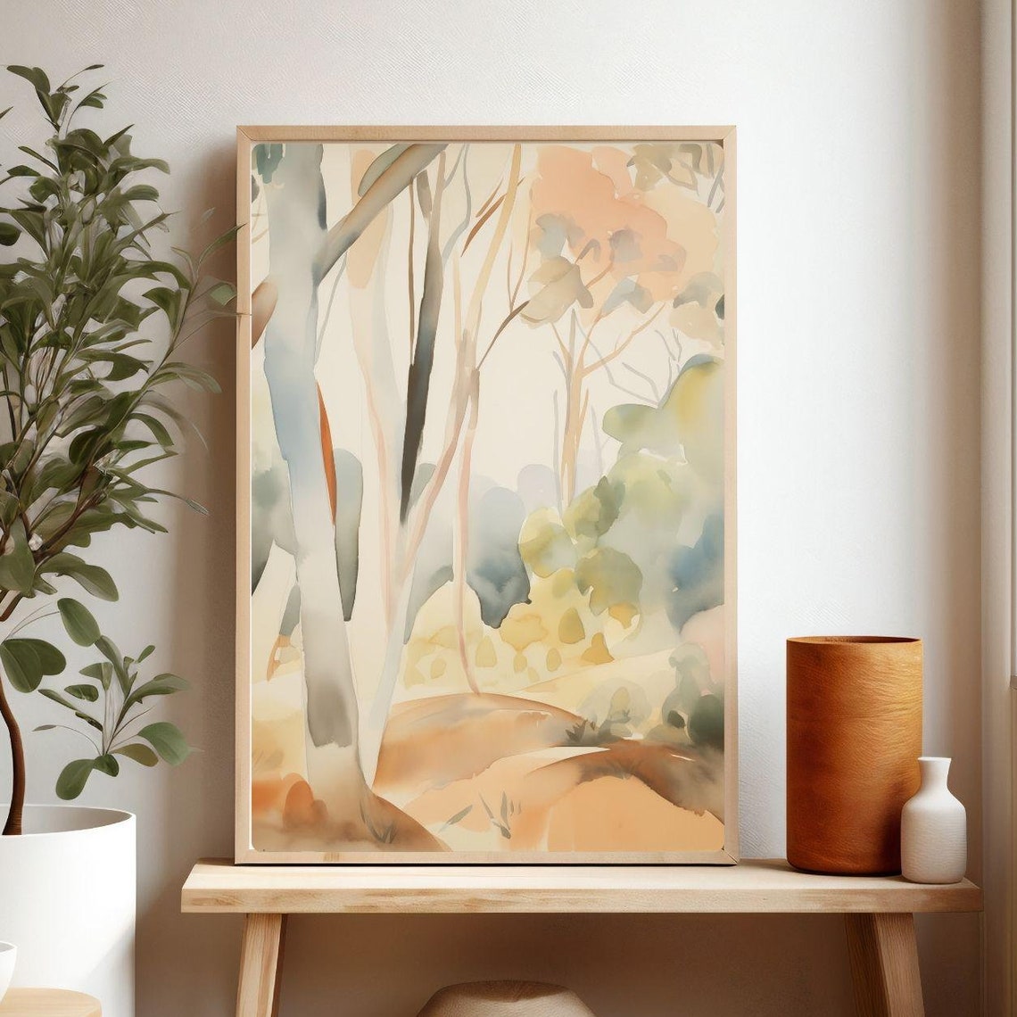 Australian Tree Landscape Abstract Print, Eucalyptus