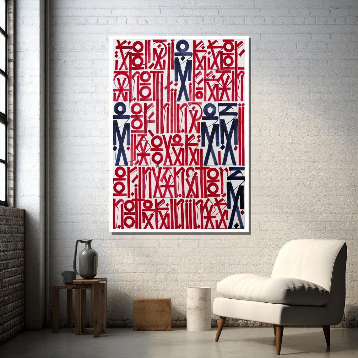 Bold Graffiti Print, Abstract Street Art Typography - Image 3