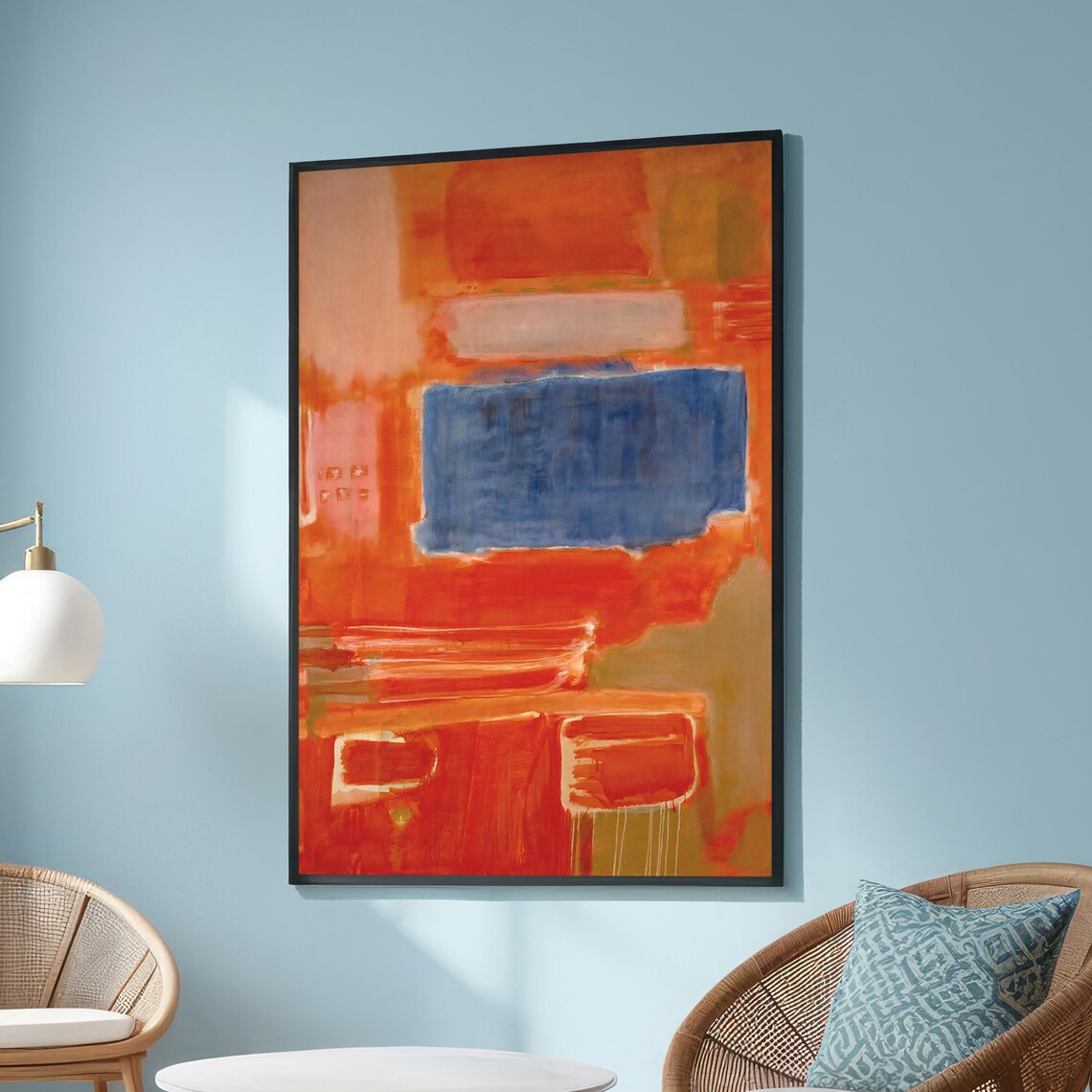 Mark Rothko Orange Blue Abstract Expressionist Art Print