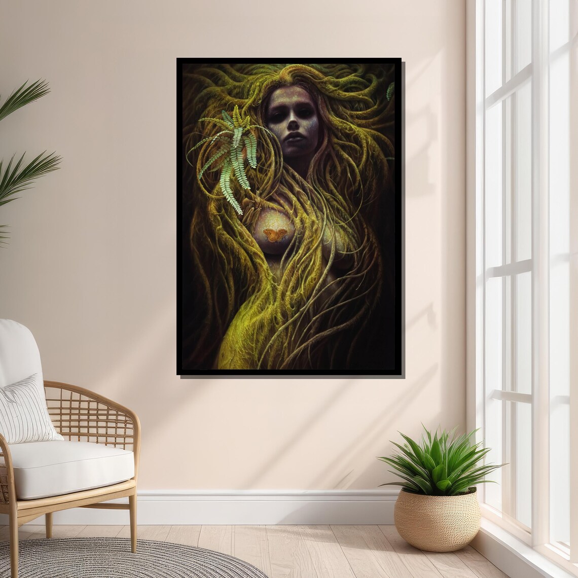 Nature Spirit Fantasy, Female Figure Entwined With Vines - Image 5