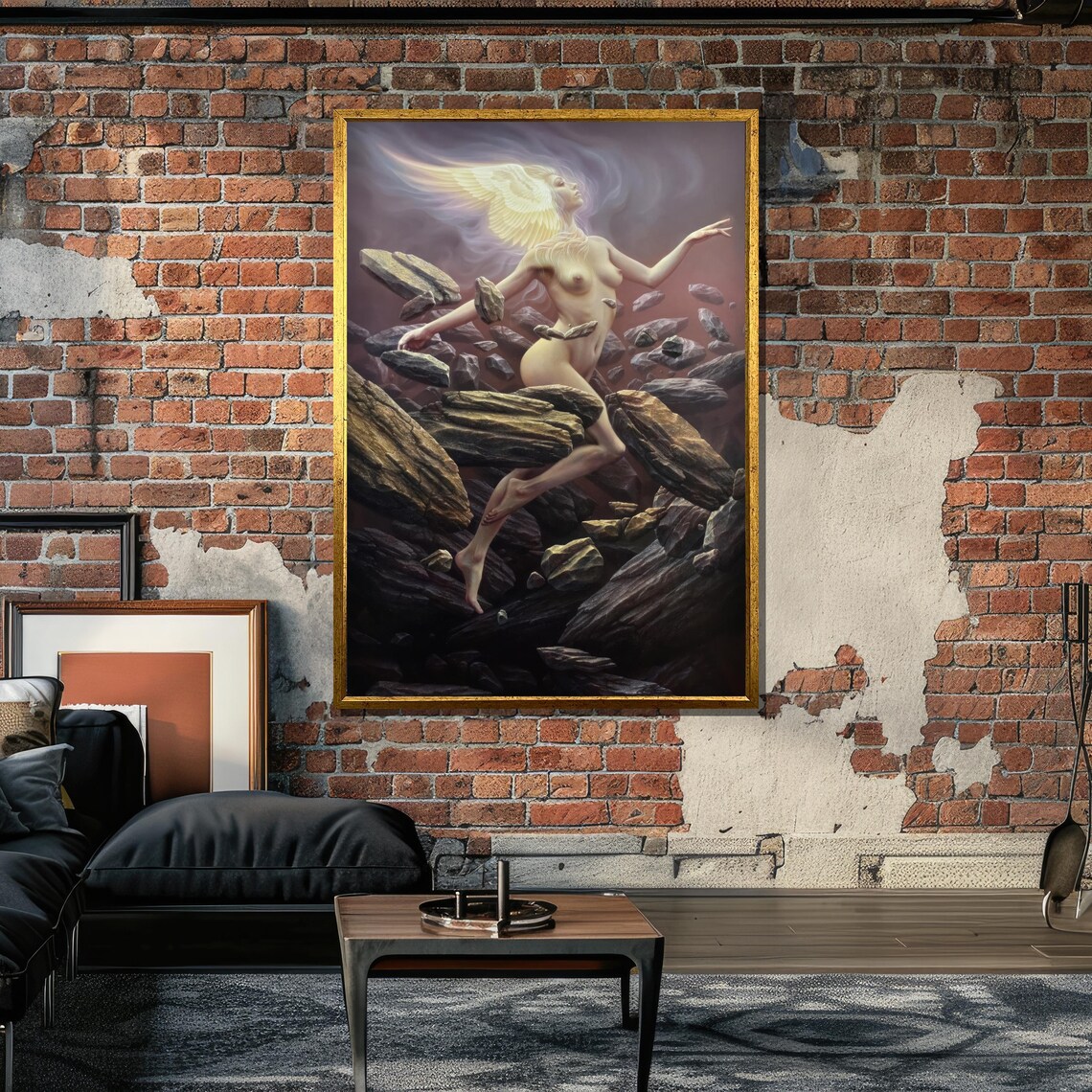 Surreal Angelic Nude, Ethereal Fantasy Wall Art Print - Image 6