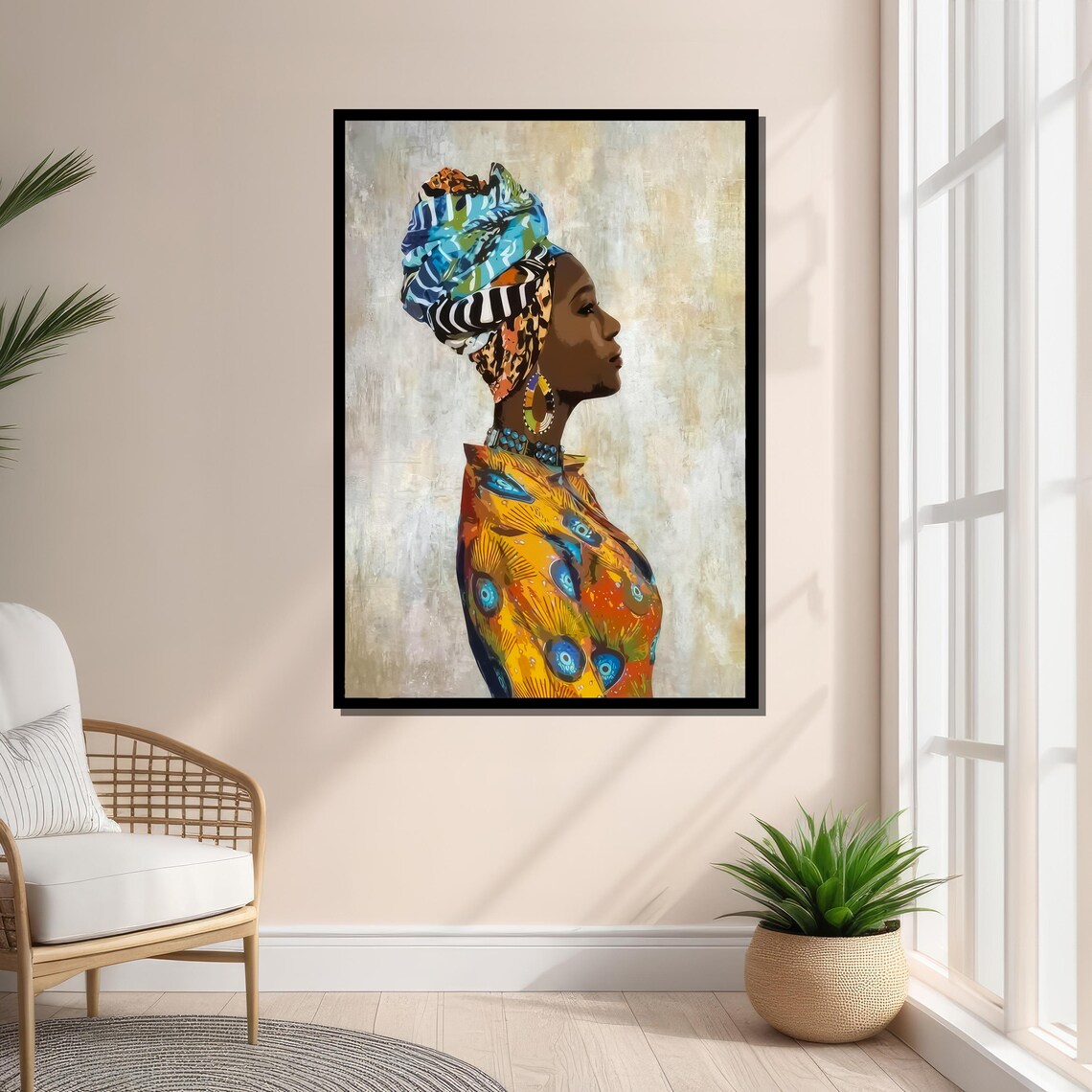 Regal African Woman, Modern Cultural Portrait - Image 4