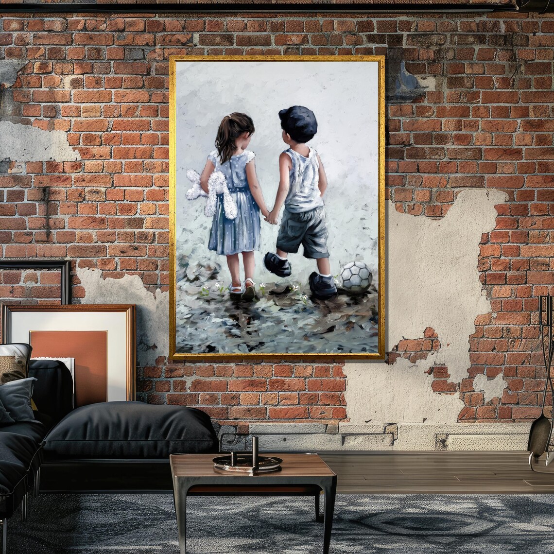 Children Holding Hands Art Print, Innocent Friendship - Image 6