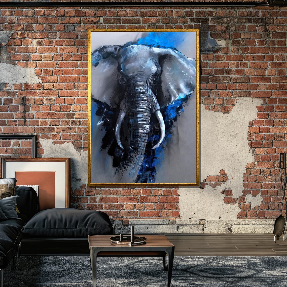 Abstract Elephant, Modern Wildlife Art Print - Image 3