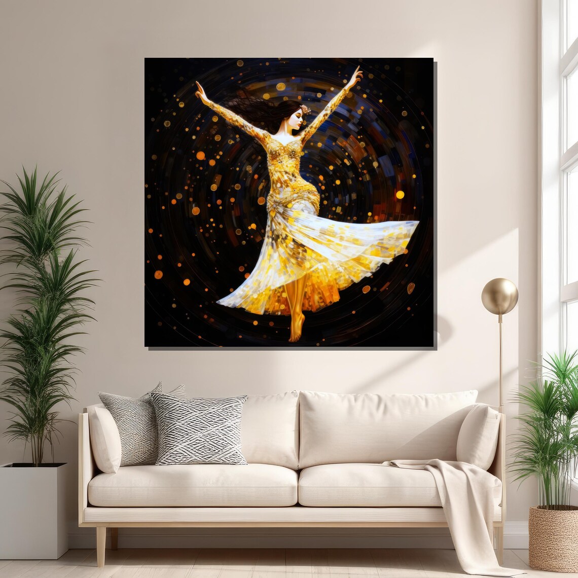 Graceful Dancing Woman, Abstract Modern Art Print - Image 3