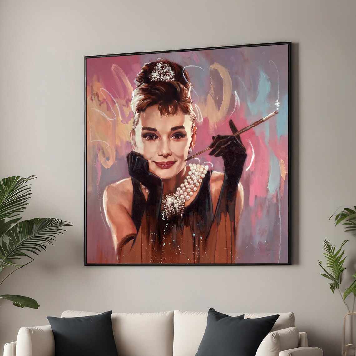 Audrey Hepburn Portrait, Modern Pop Art Poster