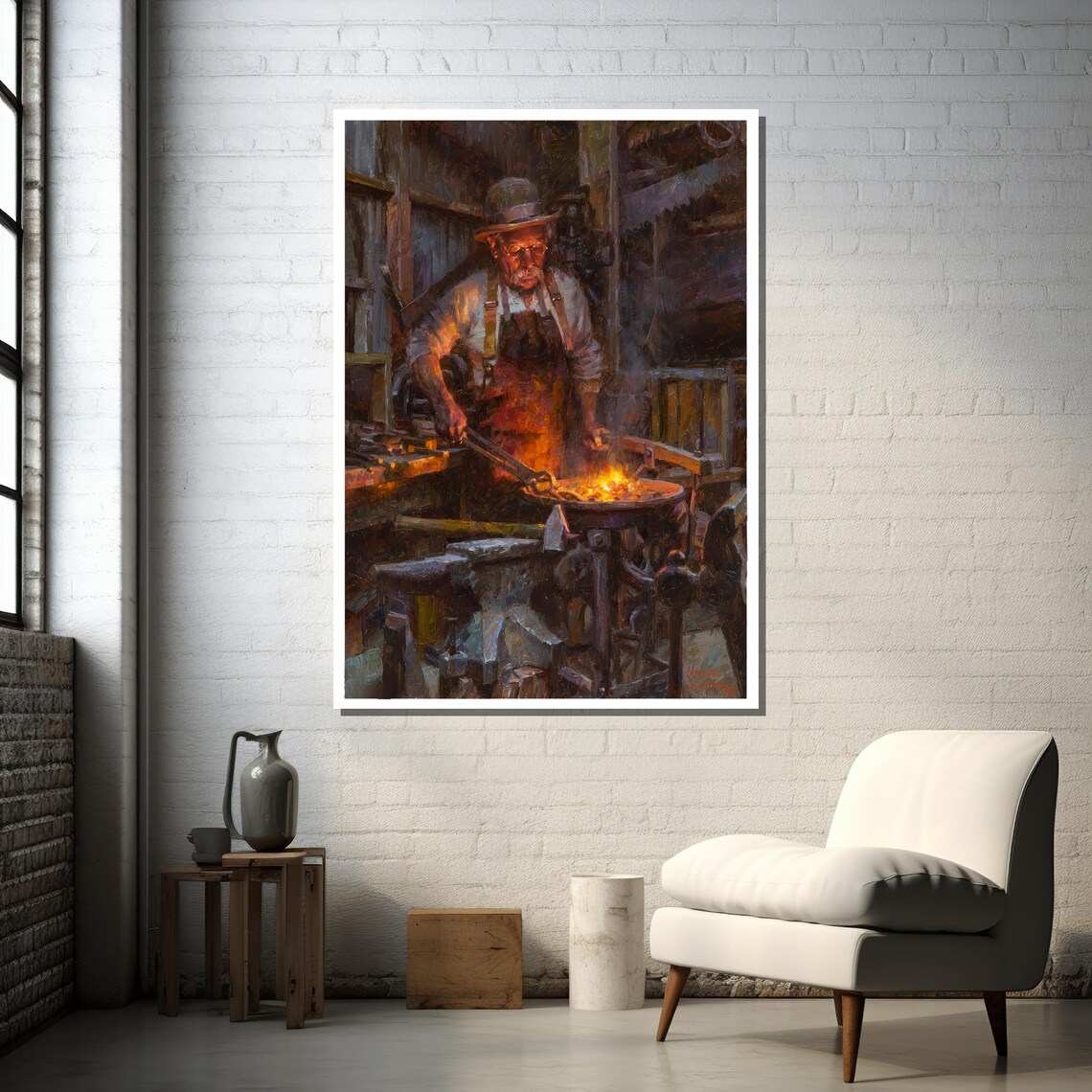 Blacksmith At Work, Traditional Forge Scene - Image 3