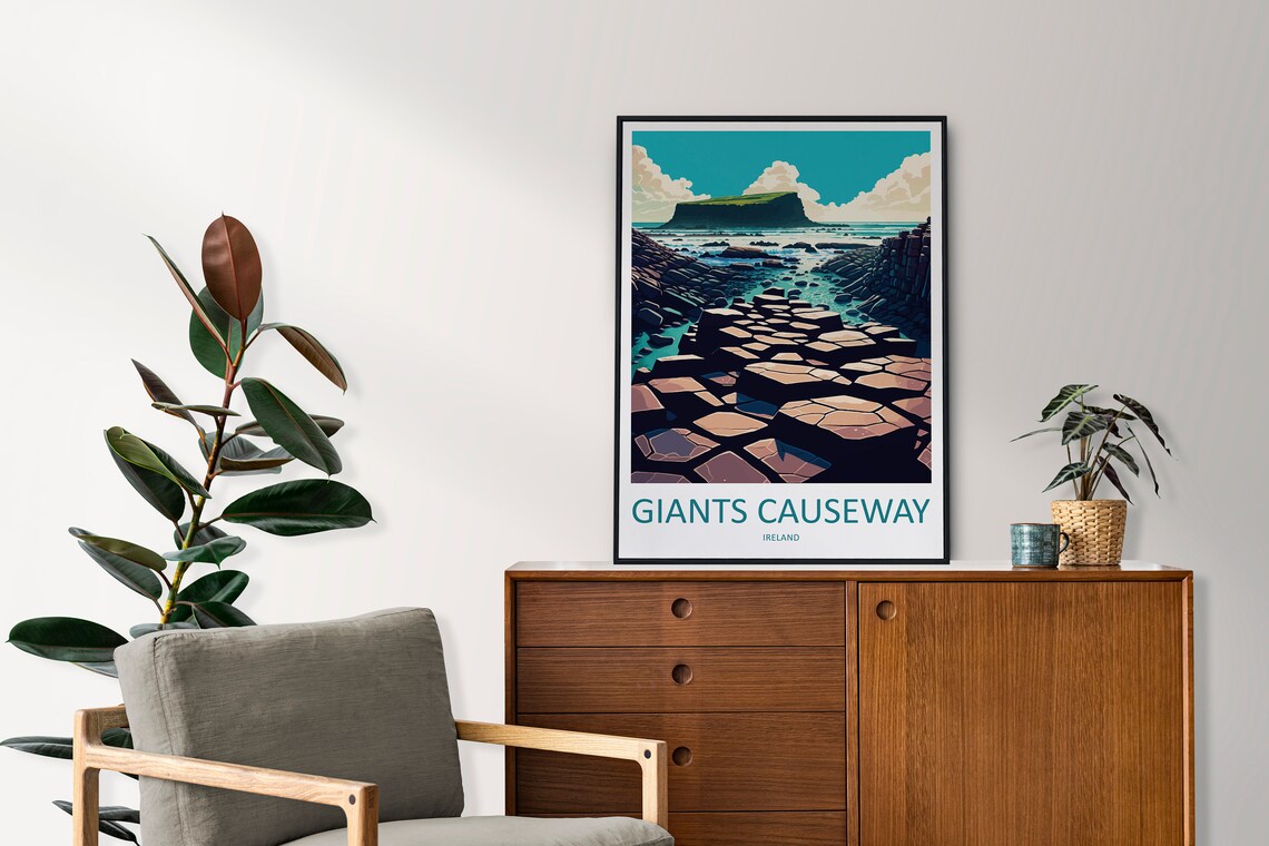Giants Causeway Landscape Art Print, Northern Ireland - Image 2