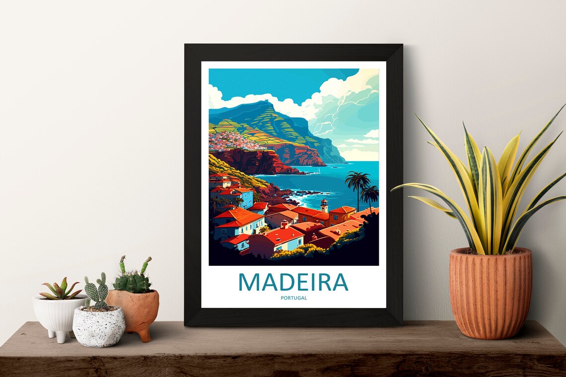 Madeira Travel Print Art Lovers Travel Poster - Image 3