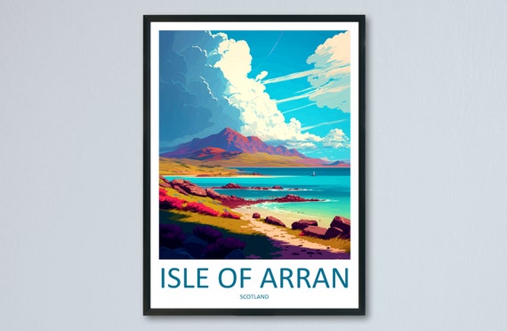 Isle Of Arran Travel Poster, Scotland Wall Art