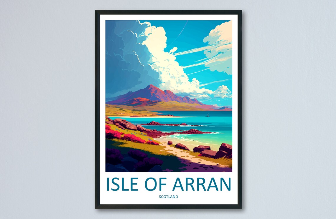 Isle Of Arran Travel Poster, Scotland Wall Art