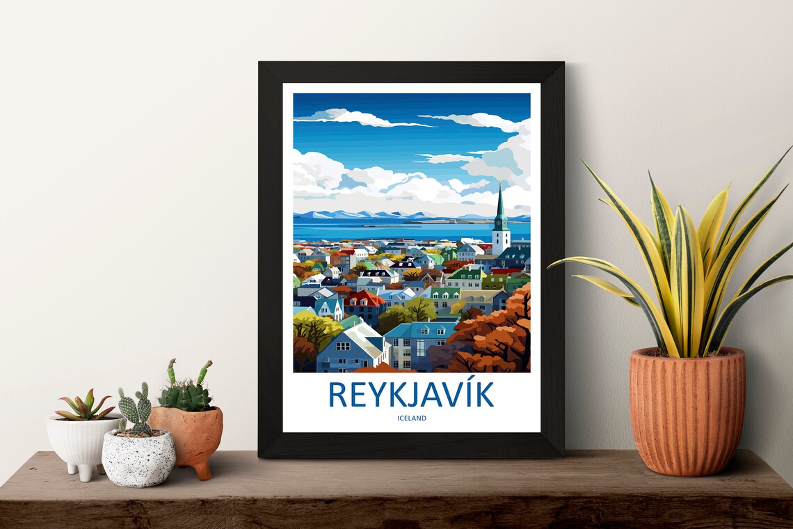 Reykjavik Travel Poster, Iceland Wall Decor - Image 3