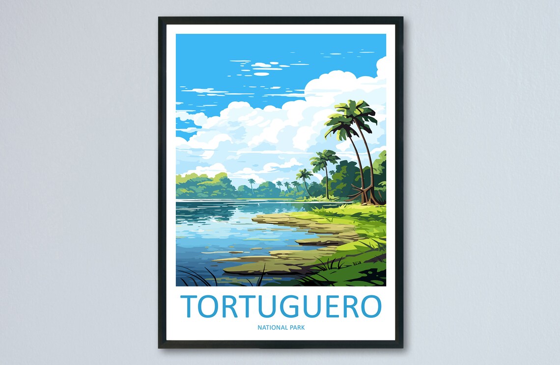 Tortuguero National Park Travel Poster, Costa Rica