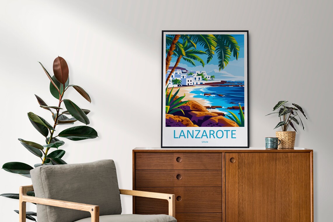 Lanzarote Travel Poster, Spain Place Art - Image 2