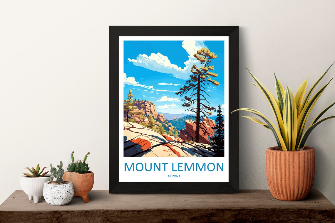 Mount Lemmon Travel Poster, Arizona Wall Art - Image 3