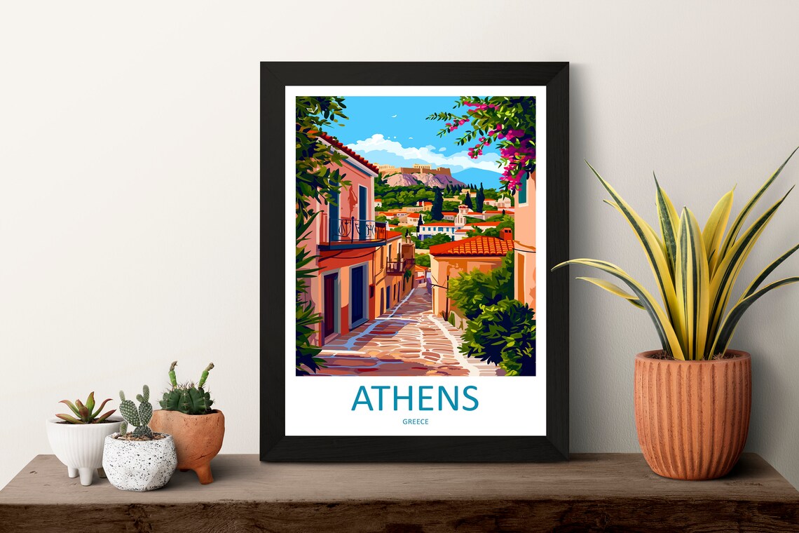 Athens Greece Travel Poster, Home Decoration - Image 3