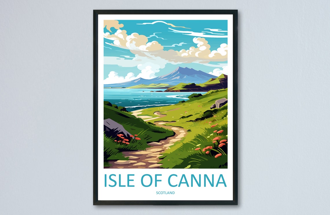 Isle Of Canna Travel Print Wall Art Isle Of Canna Wall Hanging Home Dcor Isle Of Canna Gift Art Lovers Scotland Art Lover Travel Gift