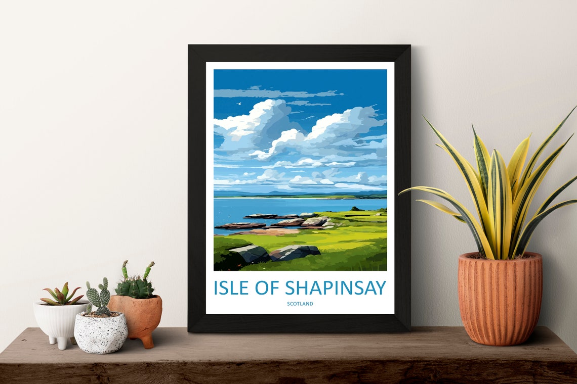 Isle Of Shapinsay Travel Print Wall Art Isle Of Shapinsay Wall Hanging Home Dcor Isle Of Shapinsay Gift Art Lovers Scotland Art Lover - Image 3