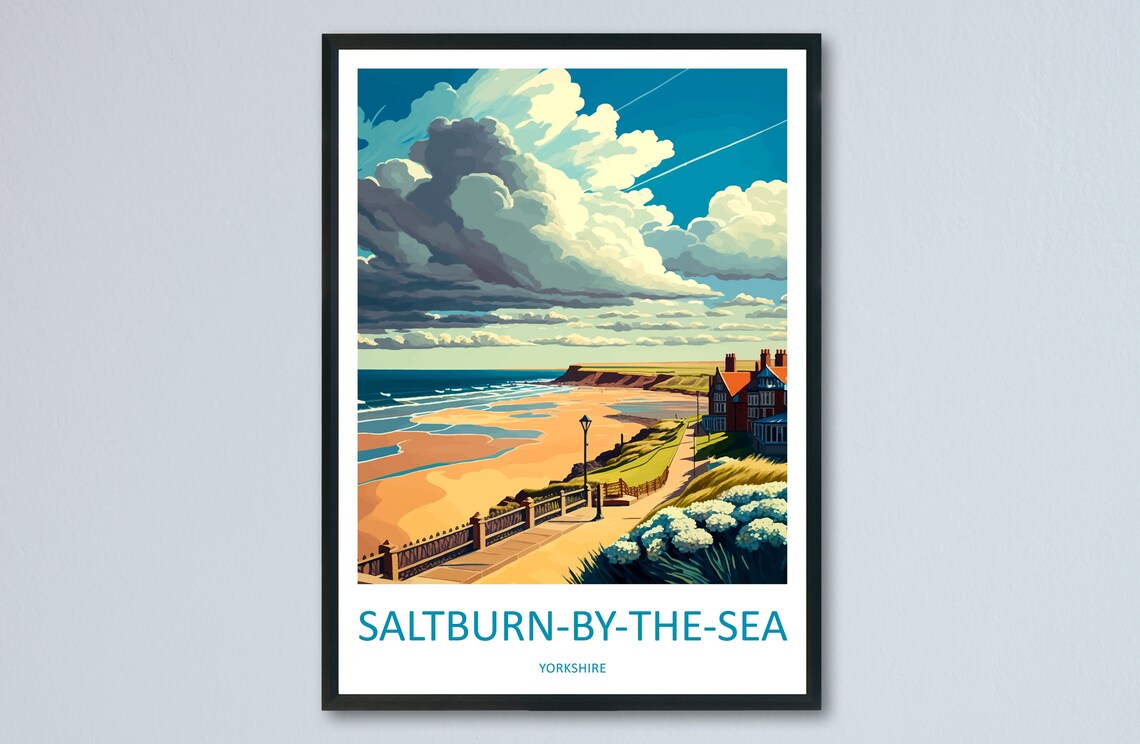 Saltburn By The Sea Travel Poster, England