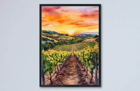 Paso Robles Watercolor Travel Poster Print