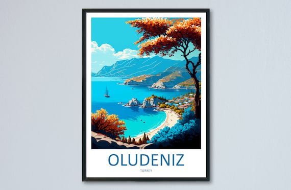 Ldeniz Travel Poster, Turkey City Wall Art