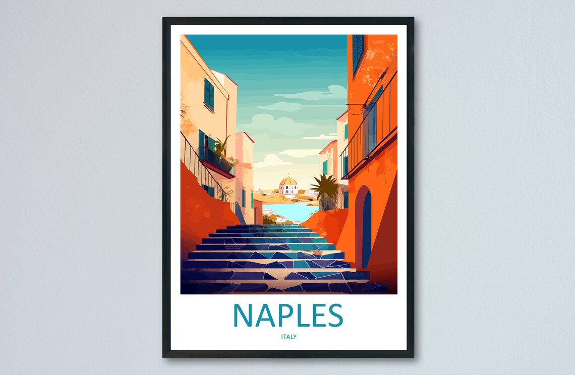 Naples, Italy Travel Poster, Home Decoration