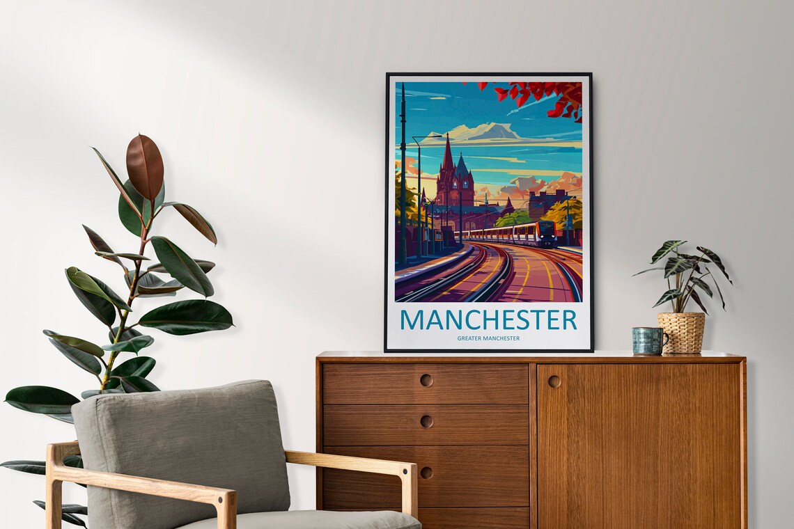 Manchester Travel Poster, England Wall Art Print - Image 2