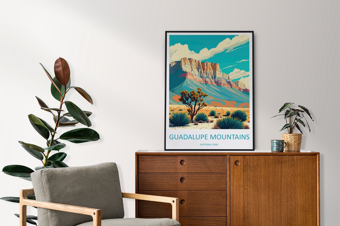 Guadalupe Mountains National Park Desert Vista Scenic Travel Poster - Image 2