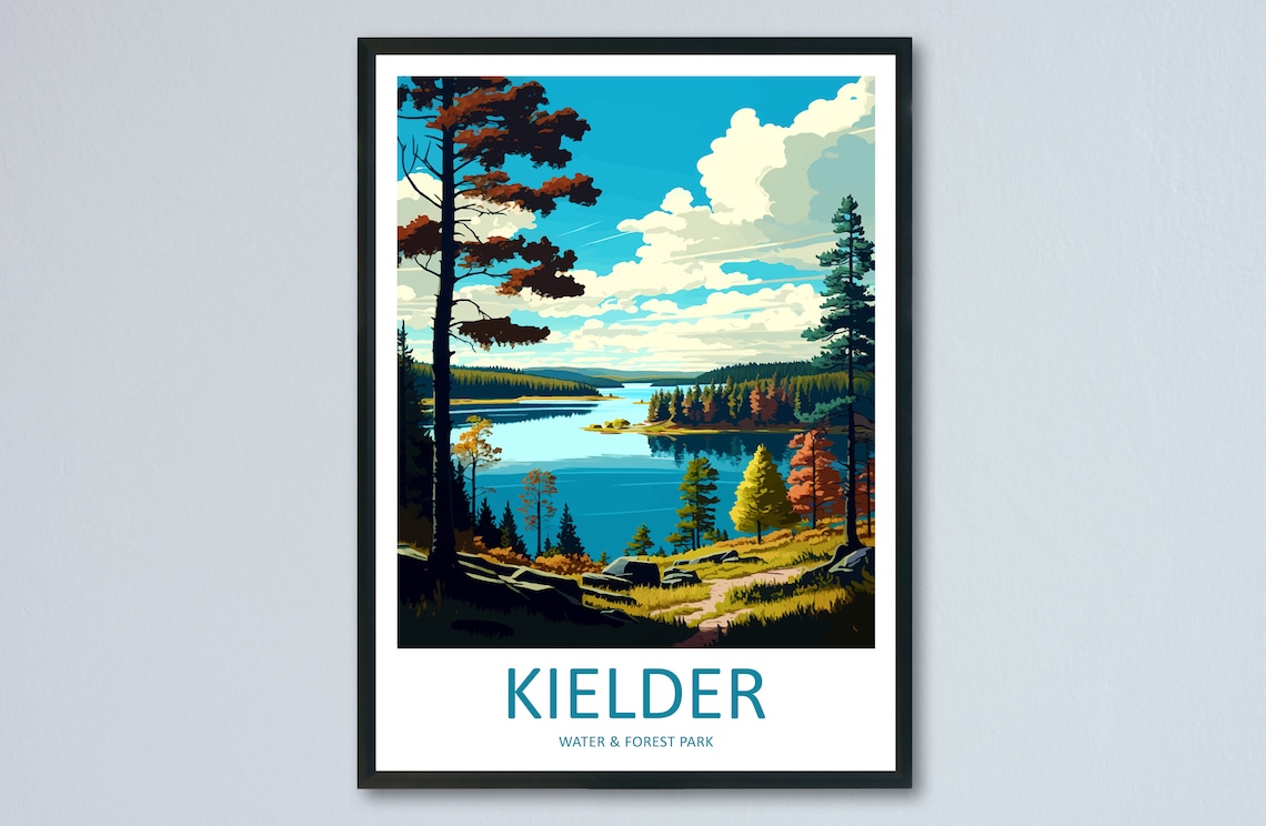 Kielder Water Forest Park Travel Poster, England