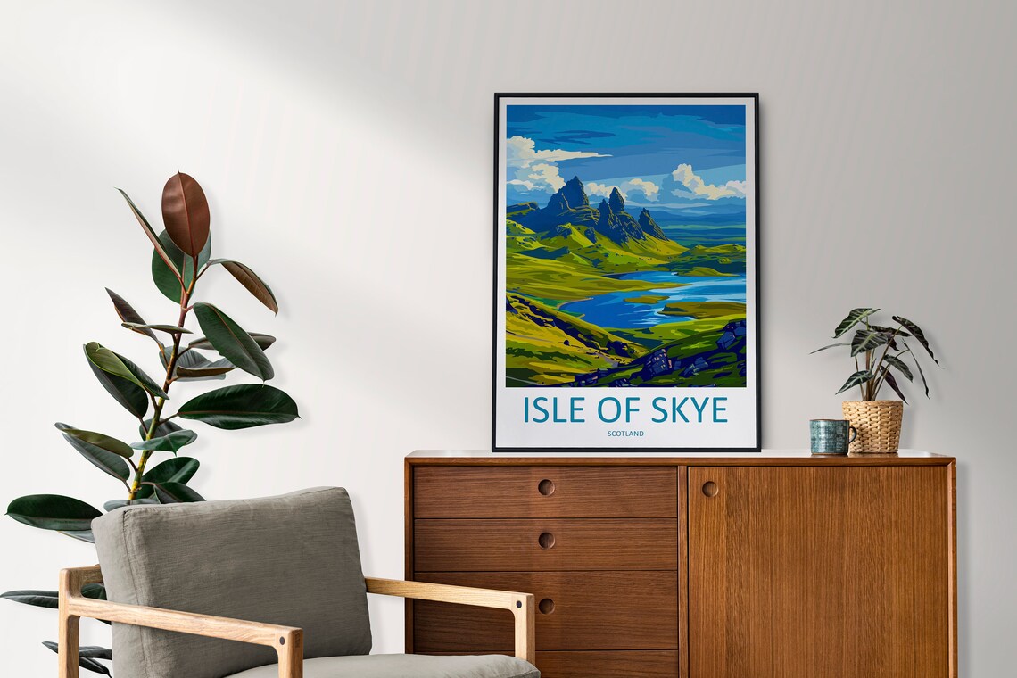 Isle of Skye Travel Poster, Scotland Landscape Art - Image 2