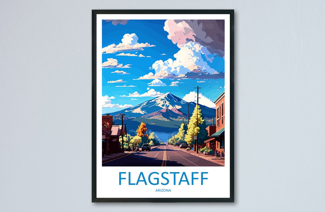Flagstaff Travel Print, Arizona Travel Poster