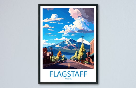 Flagstaff Travel Print, Arizona Travel Poster