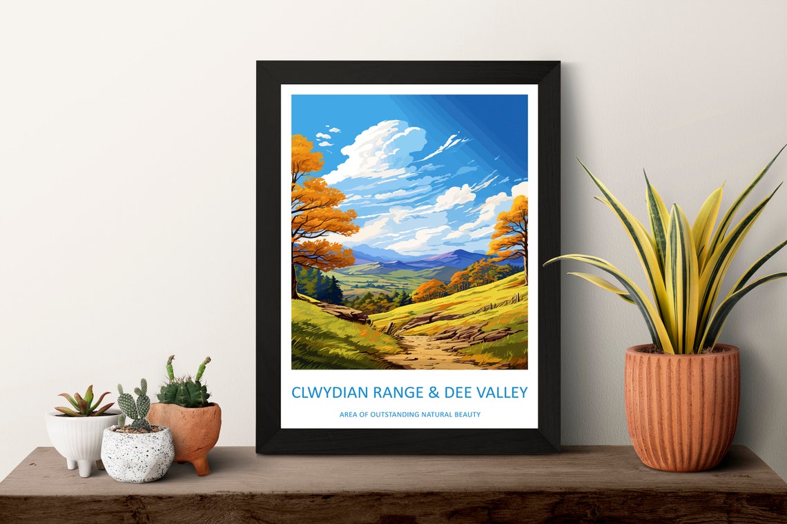Clwydian Range and Dee Valley Wales Autumn Hills Trail Poster - Image 3