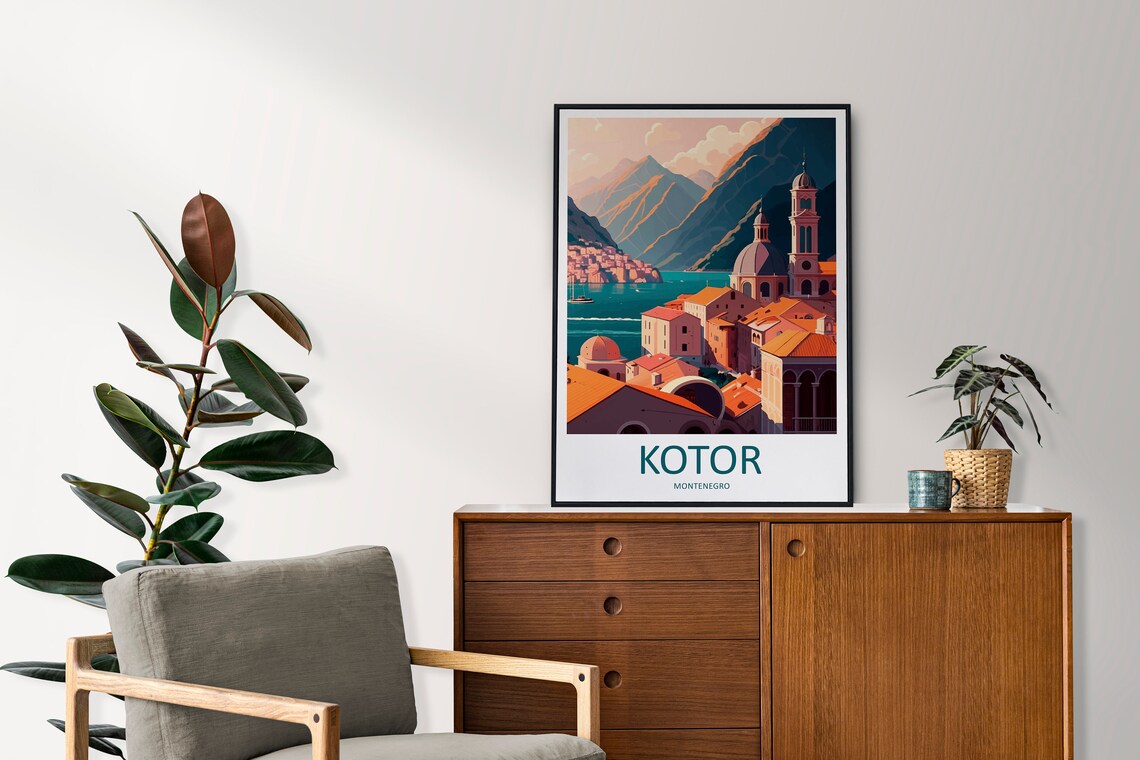 Kotor Landscape Art Print, Montenegro Wall Art - Image 2