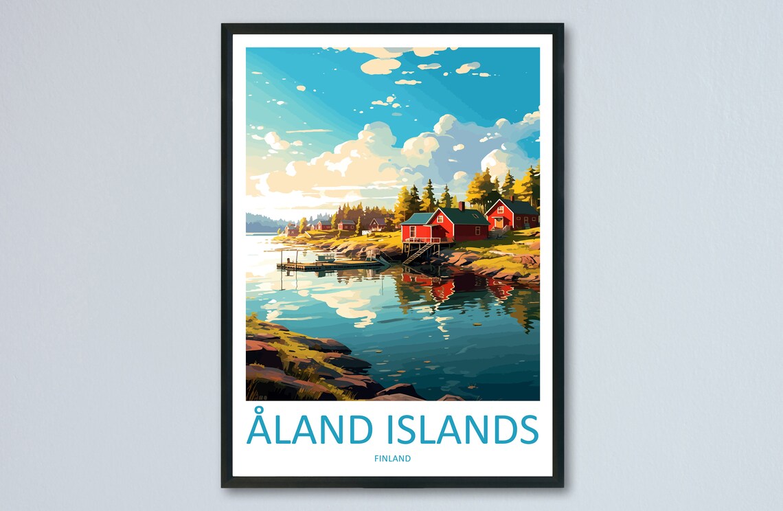 Aland Islands Travel Poster, Finland Wall Art