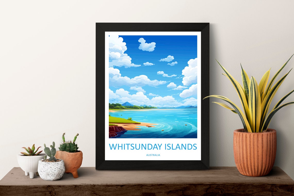 Whitsunday Islands Australia Turquoise Sea And Sandy Point Poster - Image 3