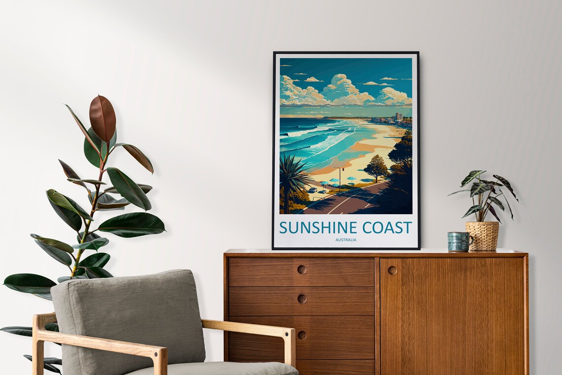 Sunshine Coast Travel Poster, Australia Travel Art - Image 2