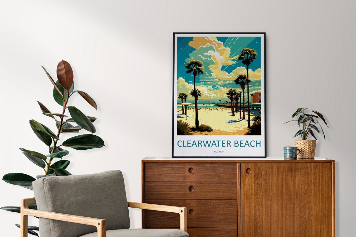 Clearwater Beach Travel Poster, Florida Coastal Decor - Image 2