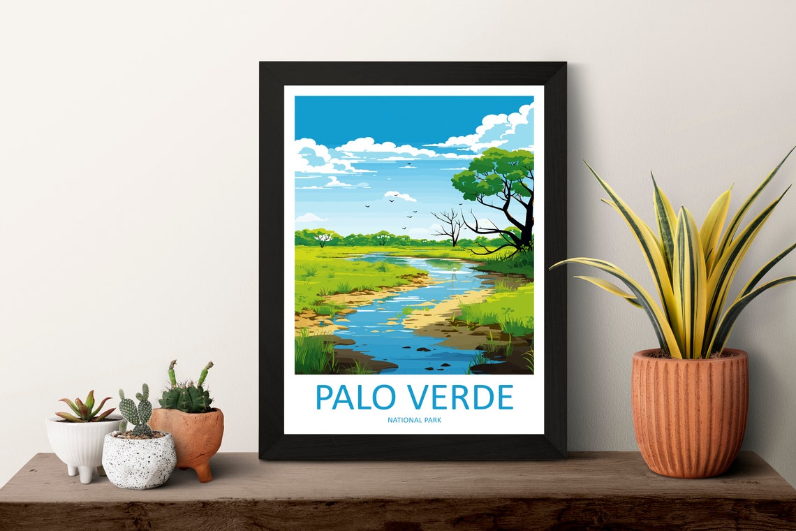 Palo Verde National Park Travel Print Wall Art Palo Verde National Park Wall Hanging Home Dcor Palo Verde National Park Gift Art Costa Rica - Image 3