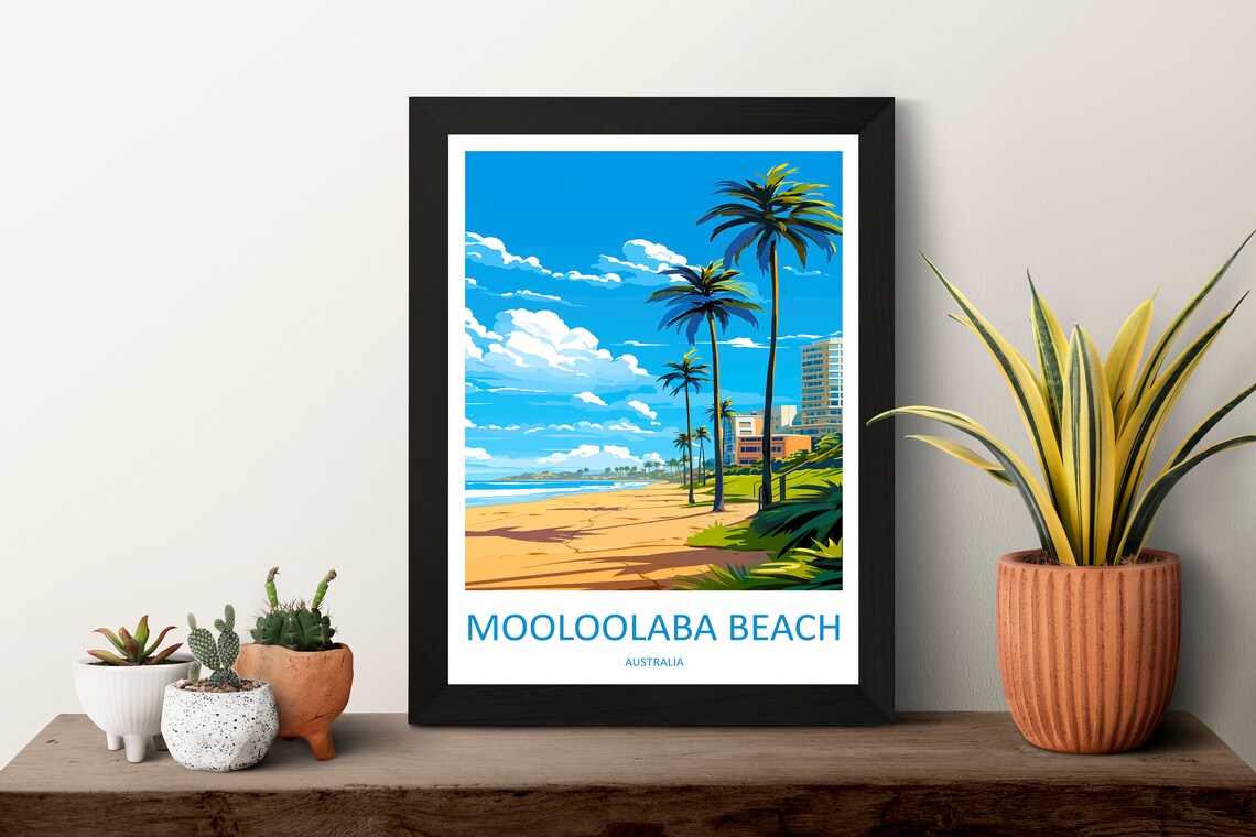 Mooloolaba Beach Travel Poster, Australia Place Print - Image 3