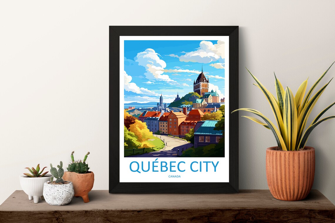 Quebec City Travel Poster, Canada Place Print - Image 3
