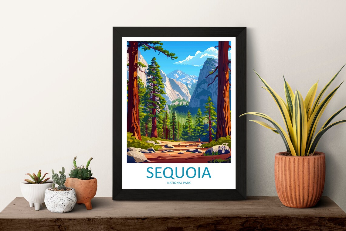 Sequoia National Park Travel Poster, California Landscape - Image 3